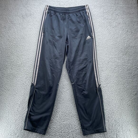 Vintage Adidas Track Pants Mens Medium Gray Warm Up Zip Pockets Activewear - Picture 1 of 12